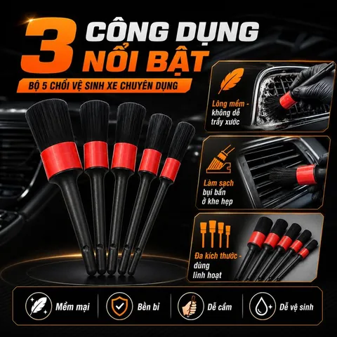 Làm sạch nhiều vị trí trên xe