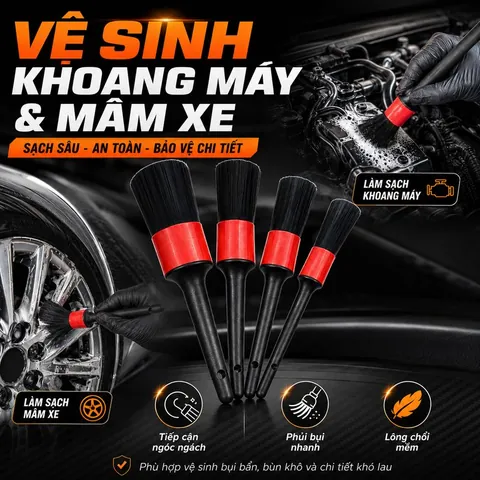 Vệ sinh khoang máy và mâm xe