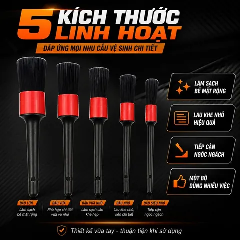 Cách dùng bộ chổi vệ sinh xe