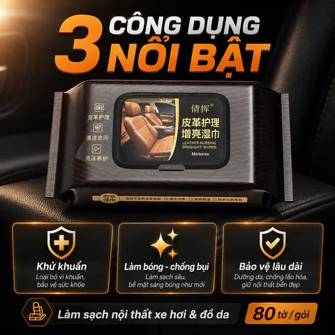 3 công dụng nổi bật: khử khuẩn, làm bóng chống bụi, bảo vệ lâu dài