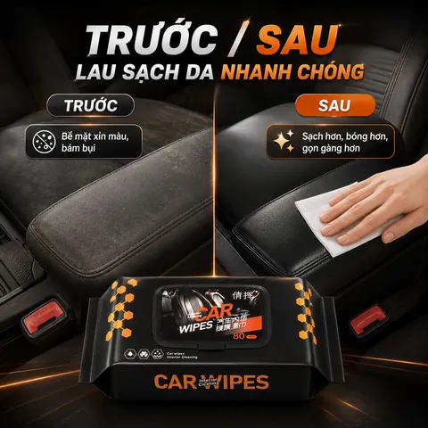 Làm sạch sâu nội thất da và nhựa ô tô