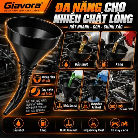 Phễu rót dầu nhớt đa năng Giavora - ảnh 4