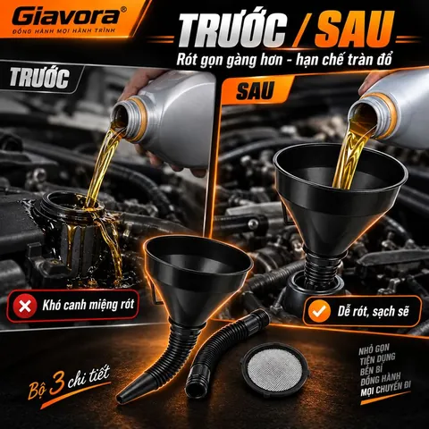 Phễu rót dầu nhớt đa năng Giavora - ảnh 5