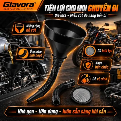 Phễu rót dầu nhớt đa năng Giavora - ảnh 9