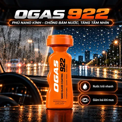 Combo OGAS 911 922 tẩy cặn canxi phủ nano kính ô tô - ảnh 3