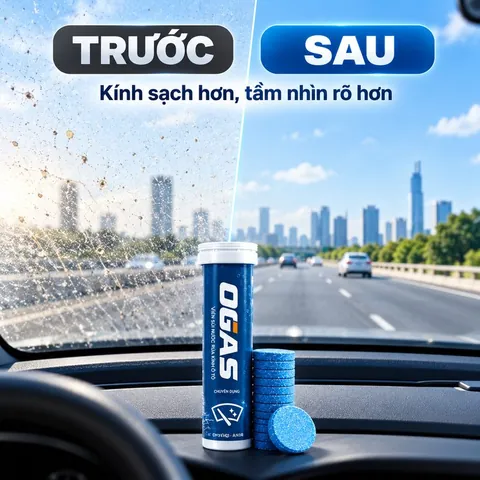 Trước và sau khi rửa kính bằng OGAS